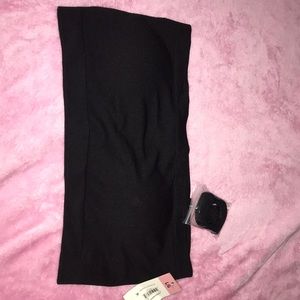 A brand new black bandeau.